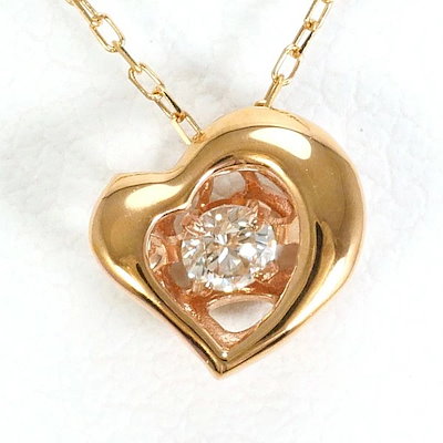 ダイヤモンド ネックレス 18k 18金 ゴールド ピンクゴールド 鑑定書付き レディース 4月誕生石