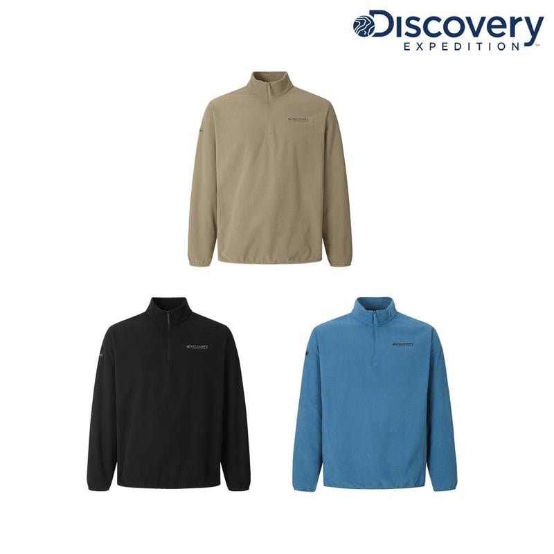 25FW 男性グリッドフリースハーフジップTシャツ DMZT7A056