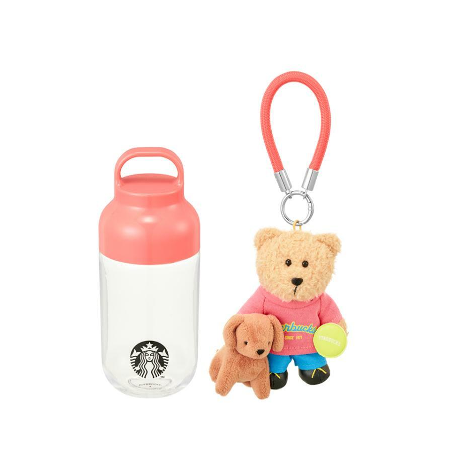 アクティブ 散歩 ボトル 430ml + ベアリスター キーチェーン セット 韓国スターバ グッズ
