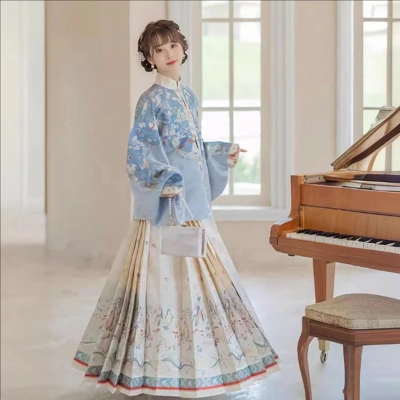 漢服 中華服 華流衣装 中華古代服 唐装 古典美人服 チャイナ服 中華風 チャイナ風 刺繍柄 花柄 舞台衣装 ステージ衣装 チャイナドレス イベント 仮装 コスチューム 写真撮影 華やか 裾幅大きい