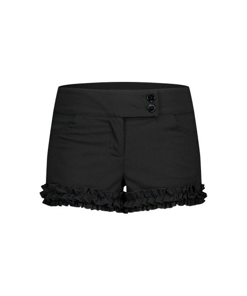 【ILLIGO】 FRILL ROW BUTTON SHORTS BLACK 正規品
