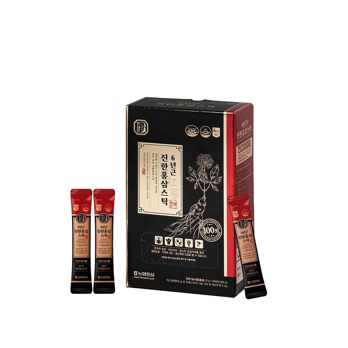 6年根 濃い紅参スティック 10g x 100包