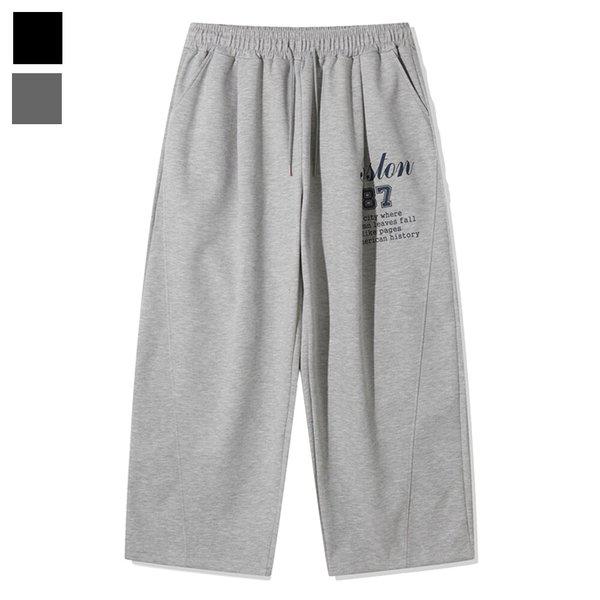 メンズボストン87切り替えワイドボンディングパンツ AC-PTA-Q082-メランジ