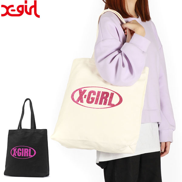 トートバッグ A4 B4 キャンバス バッグ 軽量 縦型 大容量 コットン 通学バッグ 女子 高校 GLITTER OVAL LOGO 105242053001