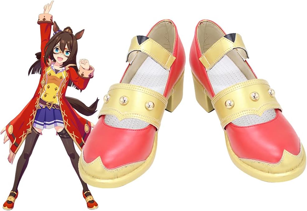 コスプレ靴 ウマ娘 プリティーダービー エルコンドルパサー 勝負服 ブーツ 下駄 シューズ 長靴 コスプレ クリスマス ハロウィン