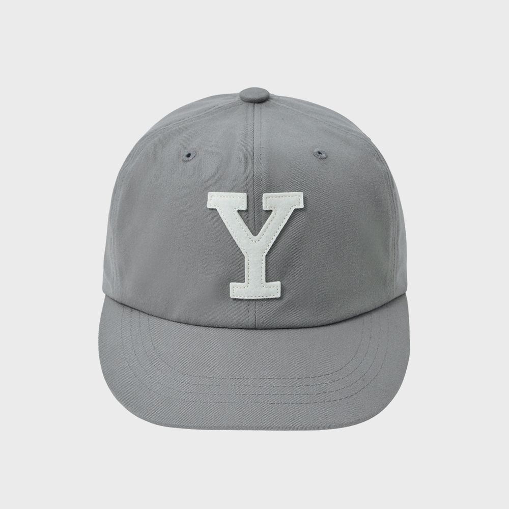 Yale Y ロゴレザーストラップキャップ (グレー)