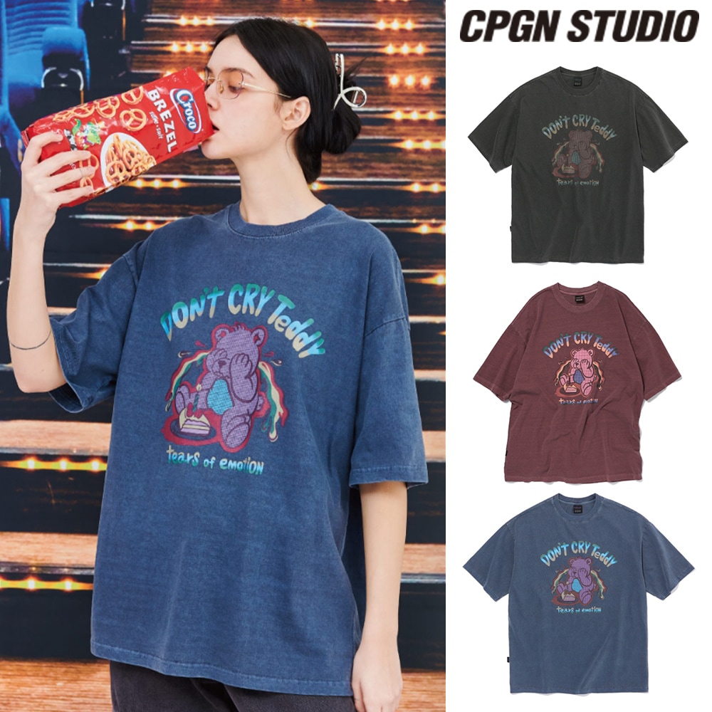 【CPGN STUDIO】 Dont Cry Teddy Pigment Short Sleeve T-shirt
