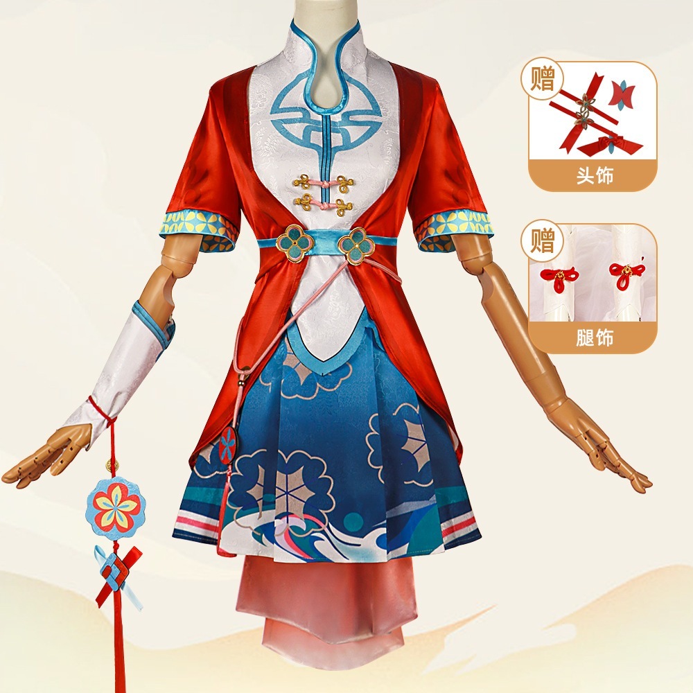 Xishi Cosplayコスチュームゲームは女性のためにシーズンスキンを再生しますcheongsam Linglong Zhenwei Coswear