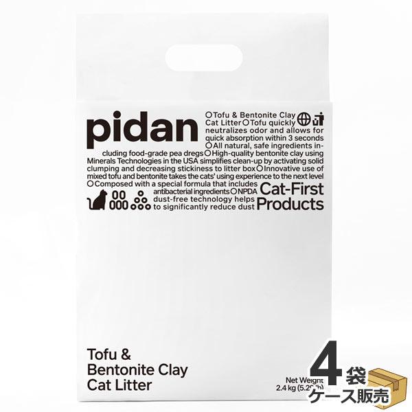 pidan　猫砂　おからベントナイトMIX　2.4kg x 4袋（6L x 4袋）　ケース
