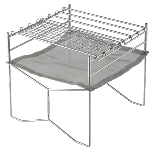 （南湖 キャンプ ギア） 焚き火台 ファイヤーピット ステンレスメッシュ ソログリル 11104