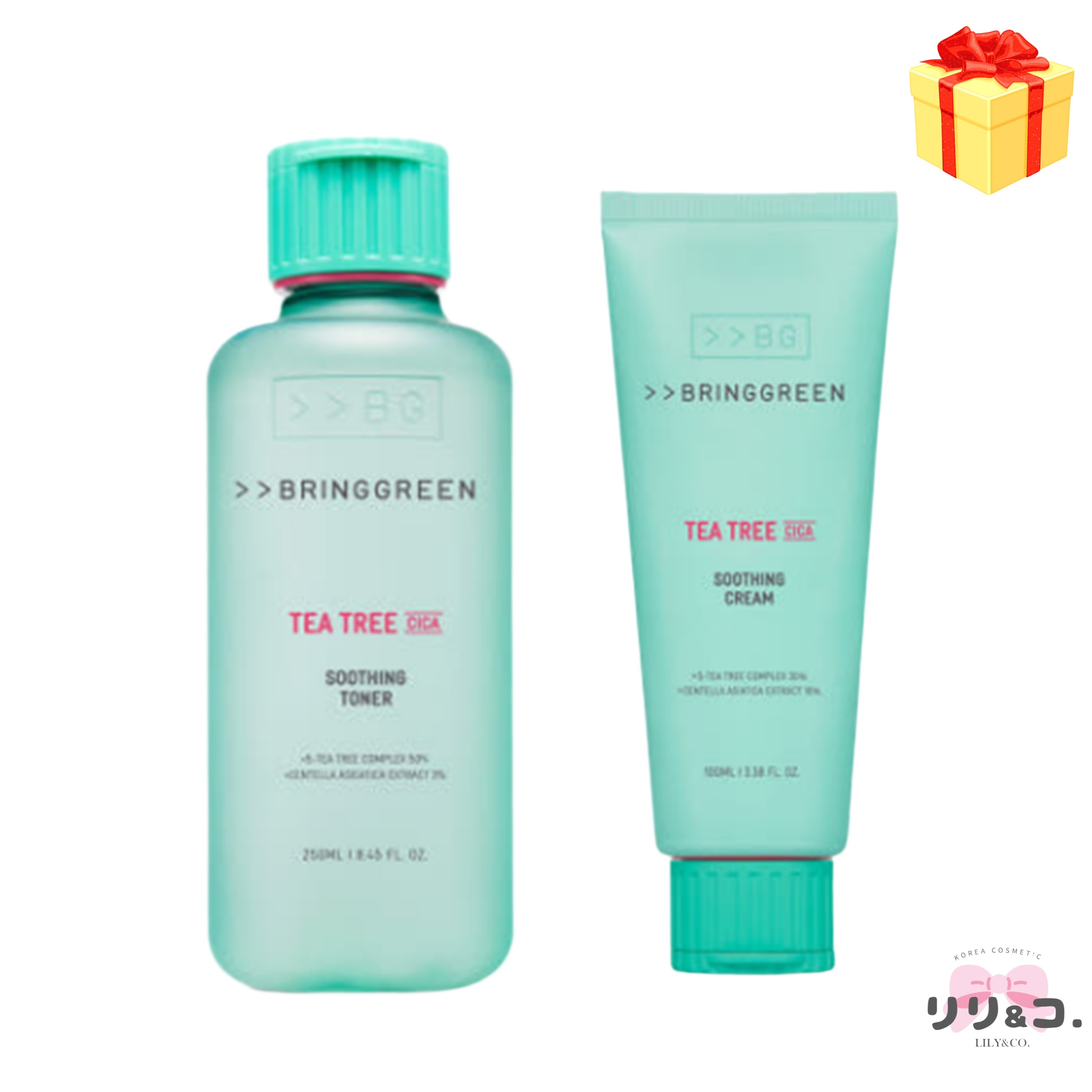 [ティーツリー 企画商品] ティーツリー シカ スージングトナー 250mL ＋ ティーツリー シカ スージングクリームプラス 100mL 韓国コスメ 顔 パック 鎮静 ニキビ肌 ニキビケア