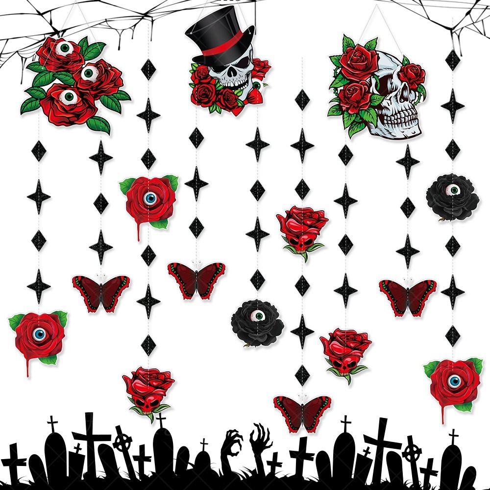 ハロウィン デコレーション スカル チャーム チャーム ハロウィン パーティー 雰囲気 デコレーション 目玉 ハロウィン デコレーション