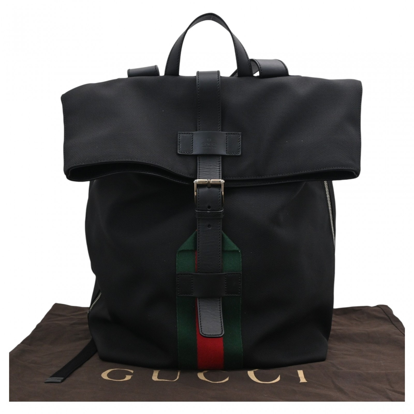 グッチ シェリーライン リュック バックパック ブラック Aランク gu6969jk