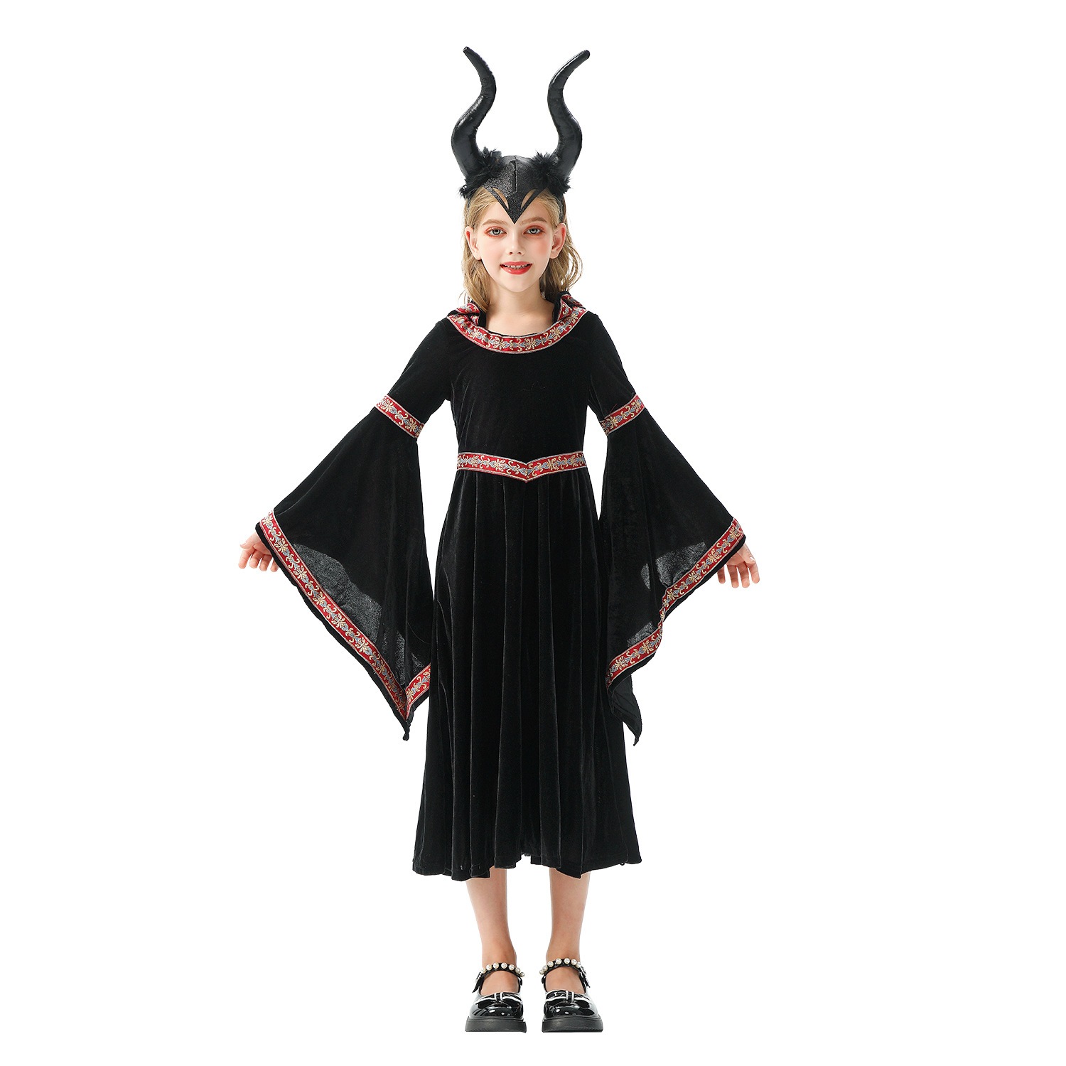 ハロウィンの子供用コスチューム レトロ宮殿 子供服 魔女 赤ずきん 中世 ルネッサンス ドレス ヨーロッパとアメリカ