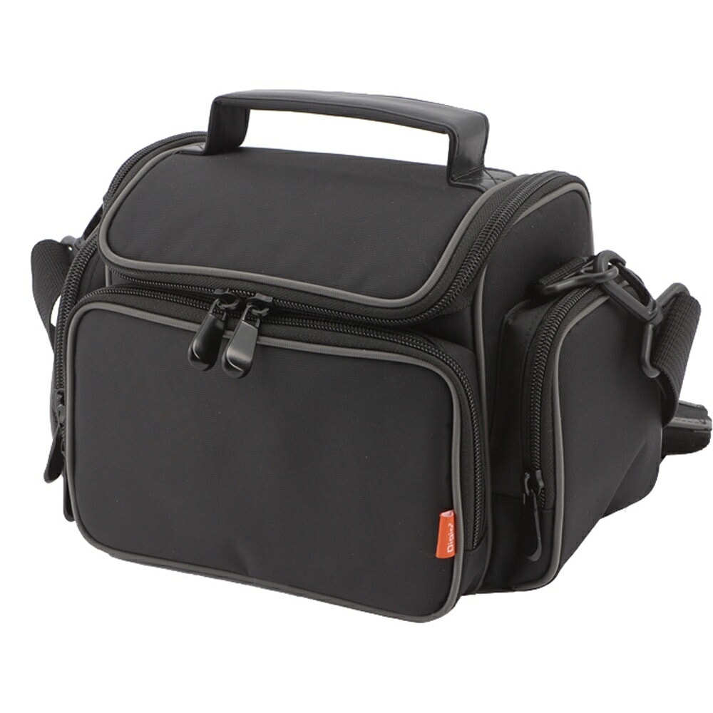 （まとめ買い）ナイロン製一眼レフカメラバッグ ブラック DCB-003BK [x3]