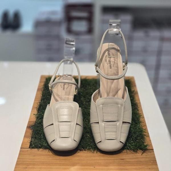 セーブゾーン04 女性コンフォートドレス ゴム製トゥバックルサンダル スリッパ 3cm アイボリー 3FP026 (S14599940)