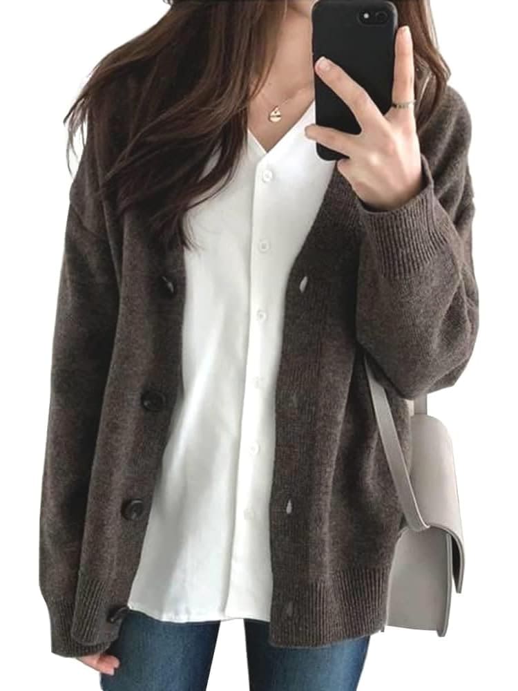 カーディガン レディース ニット Vネック セーター 羽織 シンプル 通勤 通学 カジュアル オフィス 春 秋 冬 CL177