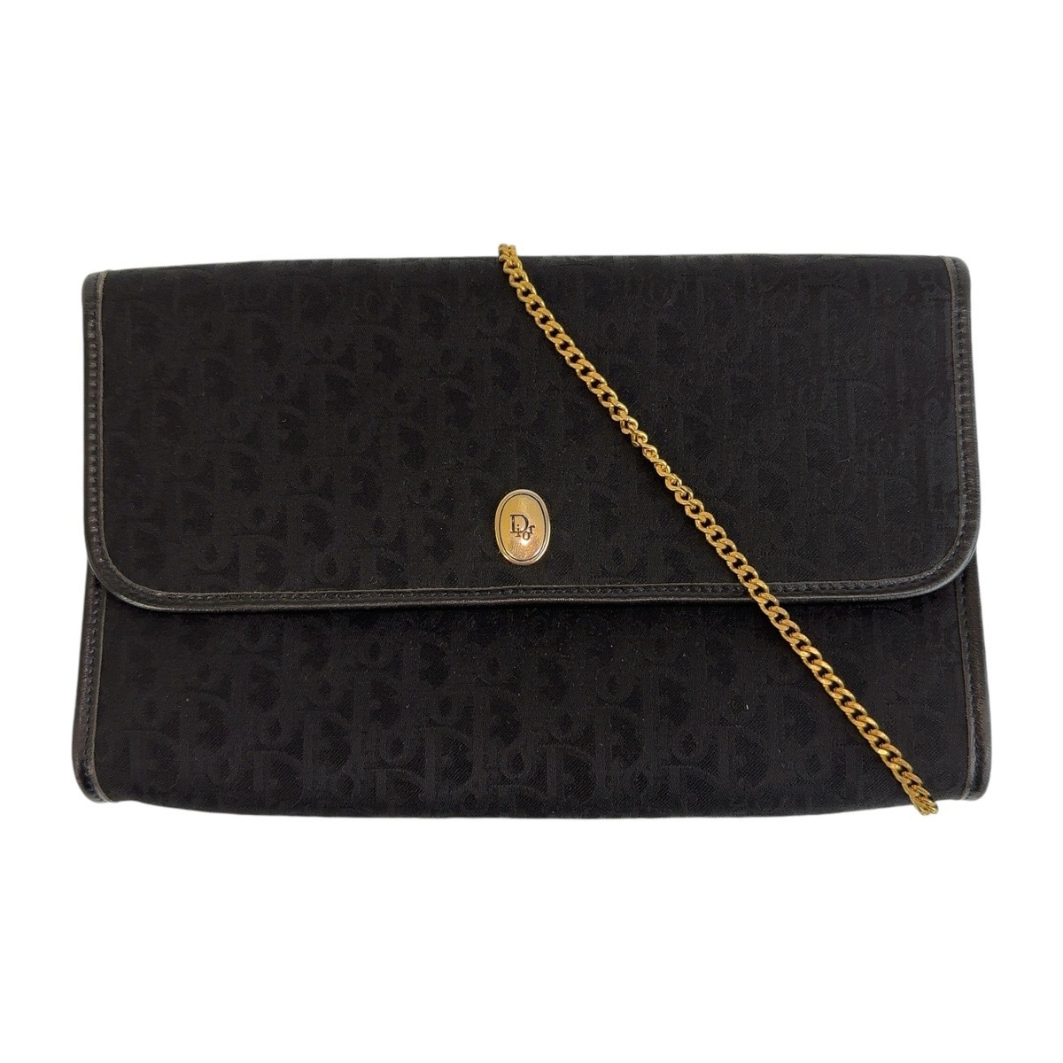 美品 ヴィンテージ トロッター ブラック 黒 ゴールド金具 キャンバス ショルダーバッグ クラッチバッグ レディース 408637 23,088円