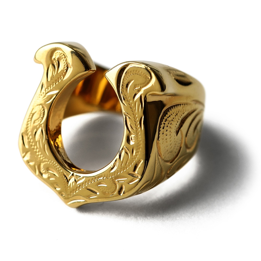 BFF 馬蹄 印台リング [bffr017-g]