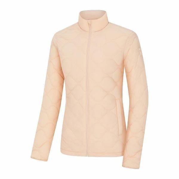 HC03 女性 軽量 ウェロン スクエア キルティング 超軽量 パディング ジャンパー (コーラル) KVJ6500W (S41492734)