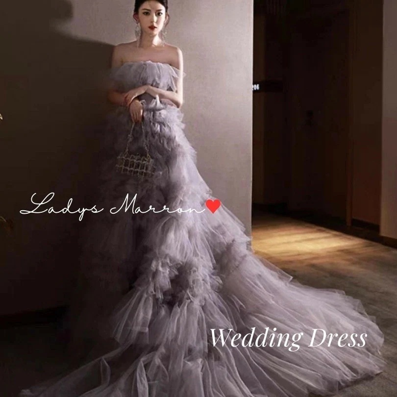 【急速出荷 2025年新作】ウェディングドレス ウエディングドレス パープル 紫 前撮り ドレス カラードレス 演奏会 二次会 花嫁 ロング 前撮りドレス オフショル 花嫁 かわいい 二次会 オフショ