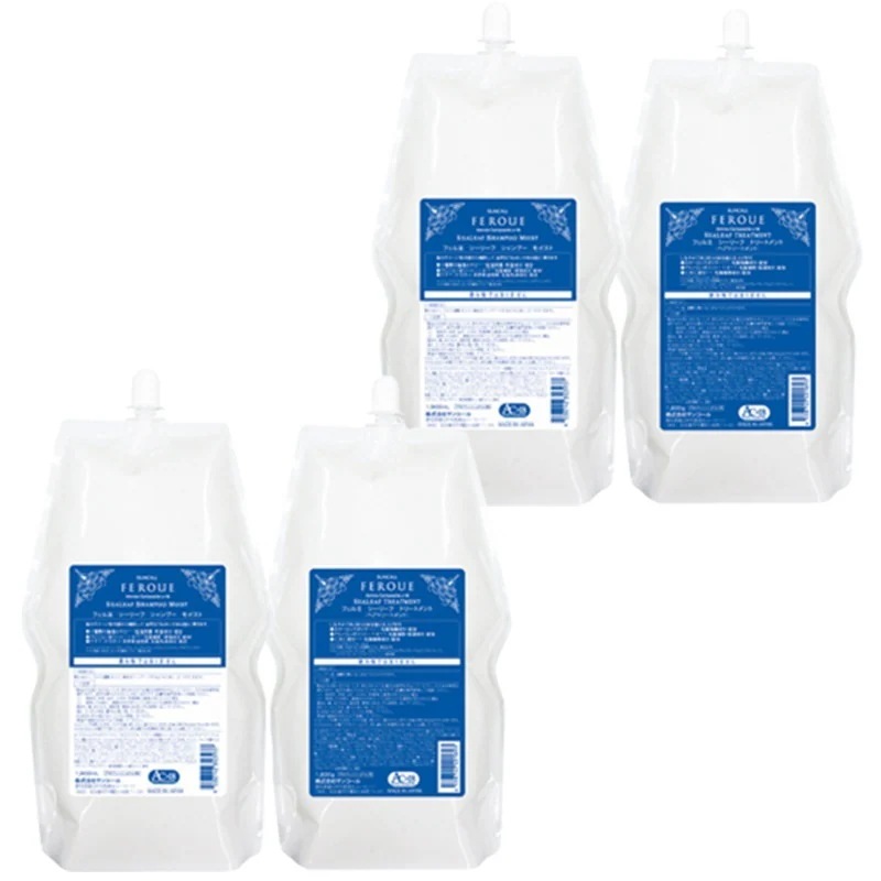 フェルエ シーリーフ シャンプー モイスト 1900mL ×2 + ーリーフ トリートメント 1800g×2 詰め替え セット