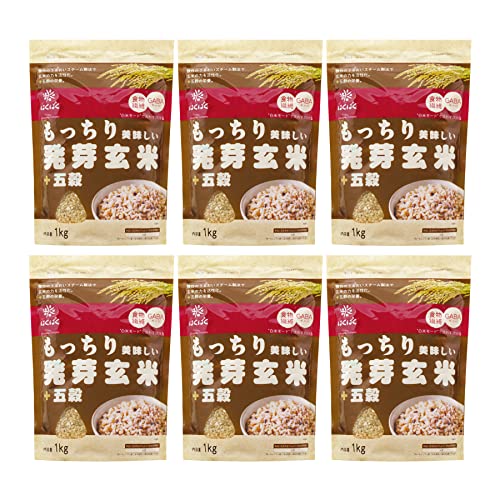 はくばく もっちり美味しい発芽玄米+五穀 1kg×6袋 8,945円