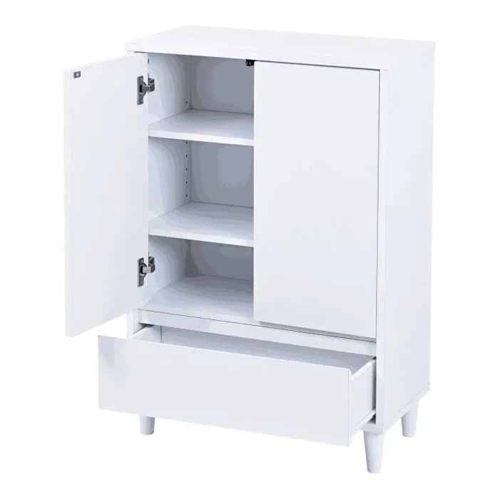 6デザインキャビネット リビングチェスト FSI-0005-WH ホワイト