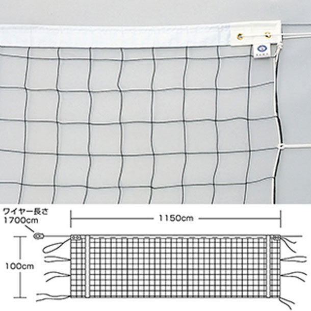 9人制男子バレーボールネット検定VE503 バレーネット (EKU113)