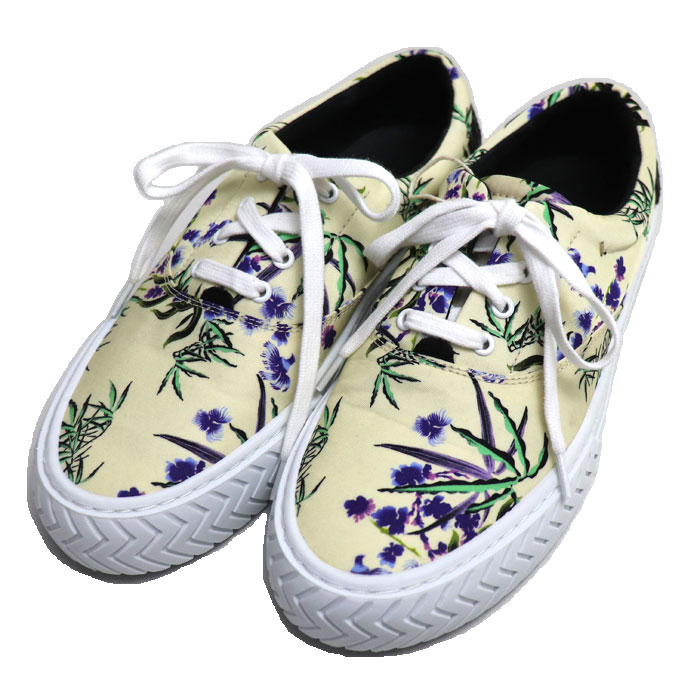 KENZO ケンゾー K-SKATE LACE UP SNEAKERS スニーカー イエロー マルチ 36 レディース 中古 美品 5,465円