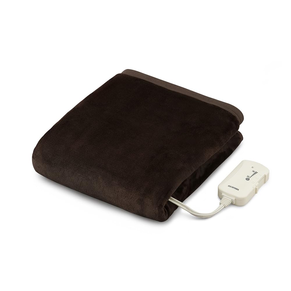 [IRIS OHYAMA] 電気毛布 EHB-FK1480B-DT ダークブラウン シングル