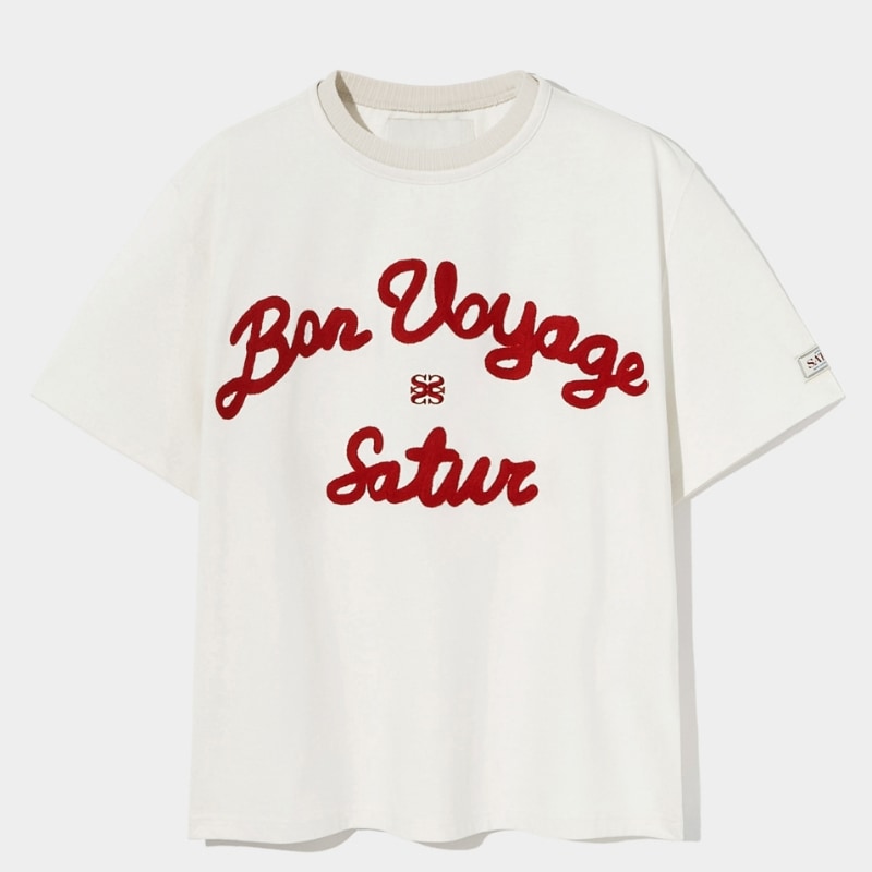 6月19日 (土) 発送 セッターロゴエンブロイダリーヴォヤージュショートスリーブピリオドレッド