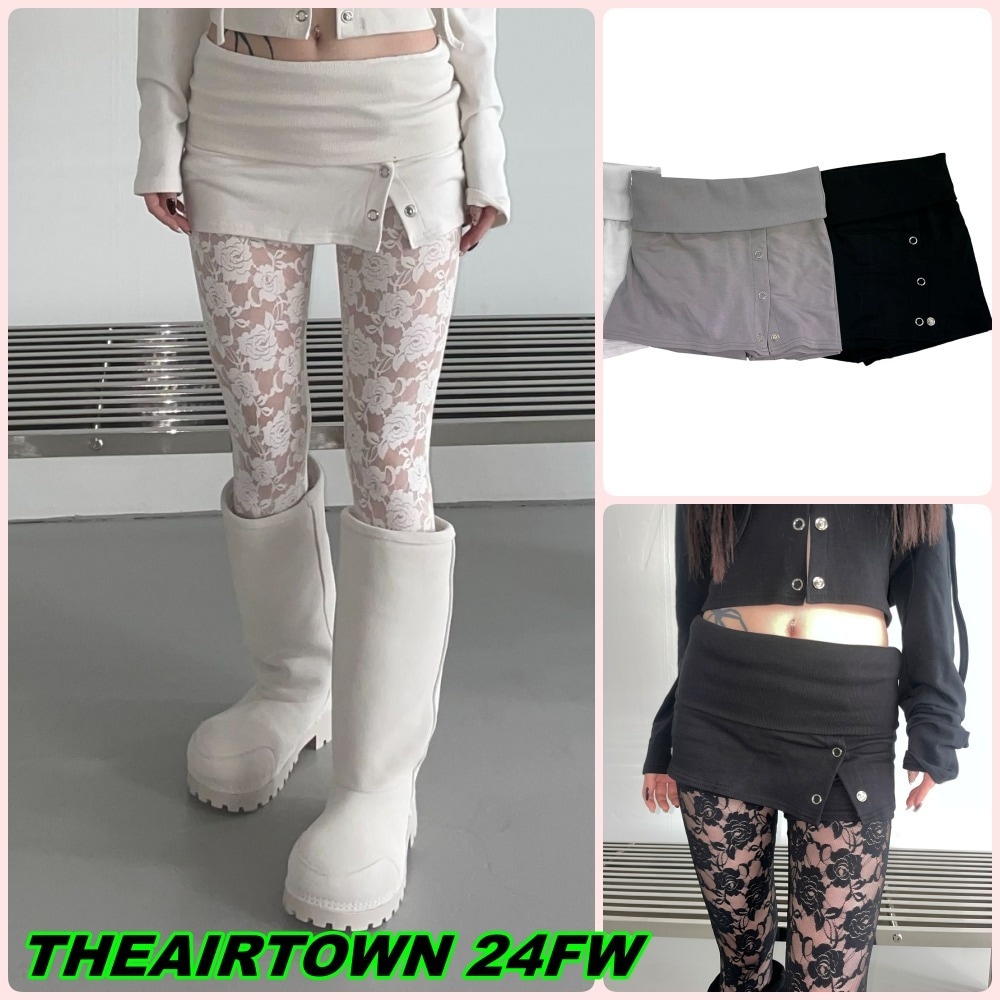 【THEAIRTOWN】snap polding skirt