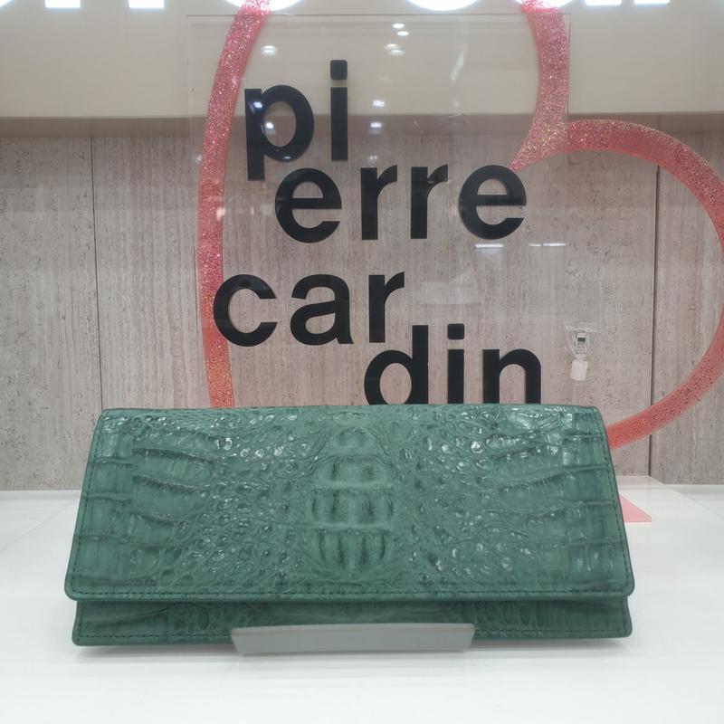 リアルワニ革 レディース スリム 長財布01L1290X2G_GN