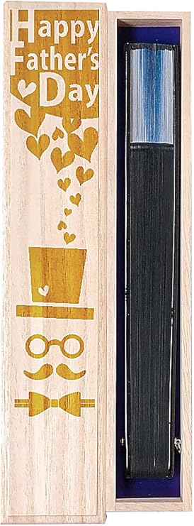 扇子 【短地 青霧】 父の日デザイン桐箱・ラッピング付き 父の日 プレゼ