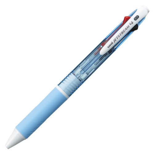 三菱鉛筆　ジェットストリーム　４色ボールペン０．７（黒赤青緑）（水色）
