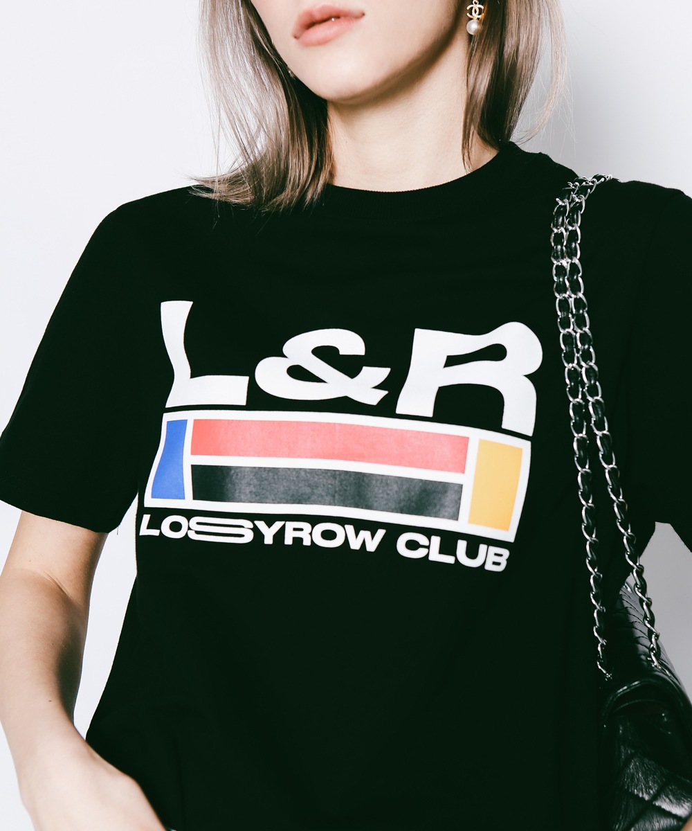 LOSSYROW ロッシービッグロゴハーフスリーブTシャツ (ブラック)