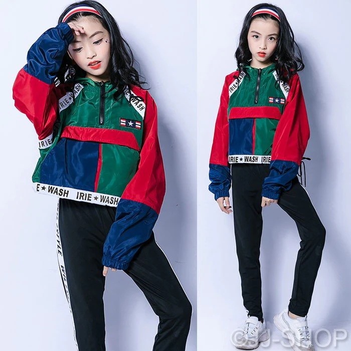 キッズ ダンス衣装 レディース ヒップホップ セットアップ ダンストップス パンツ チア ジャズダン