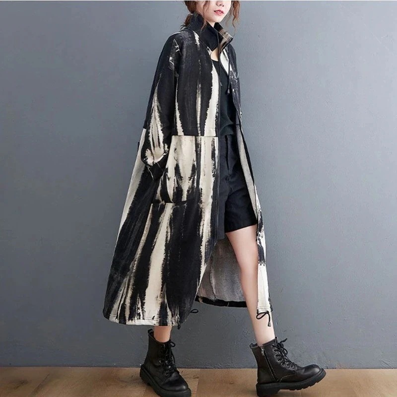 「ファットガール」 オールインワン ファスナーカーディガン 体型カバー ロングカーディガン メガ割 日焼け止め レディースカーディガン ポケット付き ワンピース風 秋 巾着裾