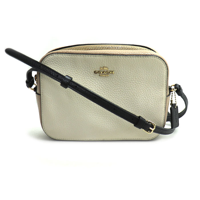 COACH コーチ ミニ カメラバッグ ショルダーバッグ ベージュ 91540 アウトレット レディース 中古