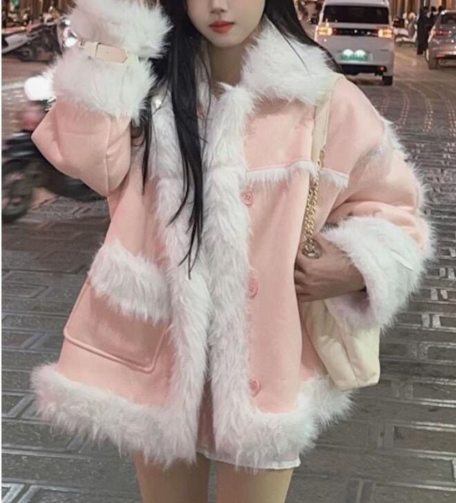 2024秋冬新品韓国ファッション コート レディースファージャケット 防寒 暖かい 人工ファーPC44 2COLOR 5,170円