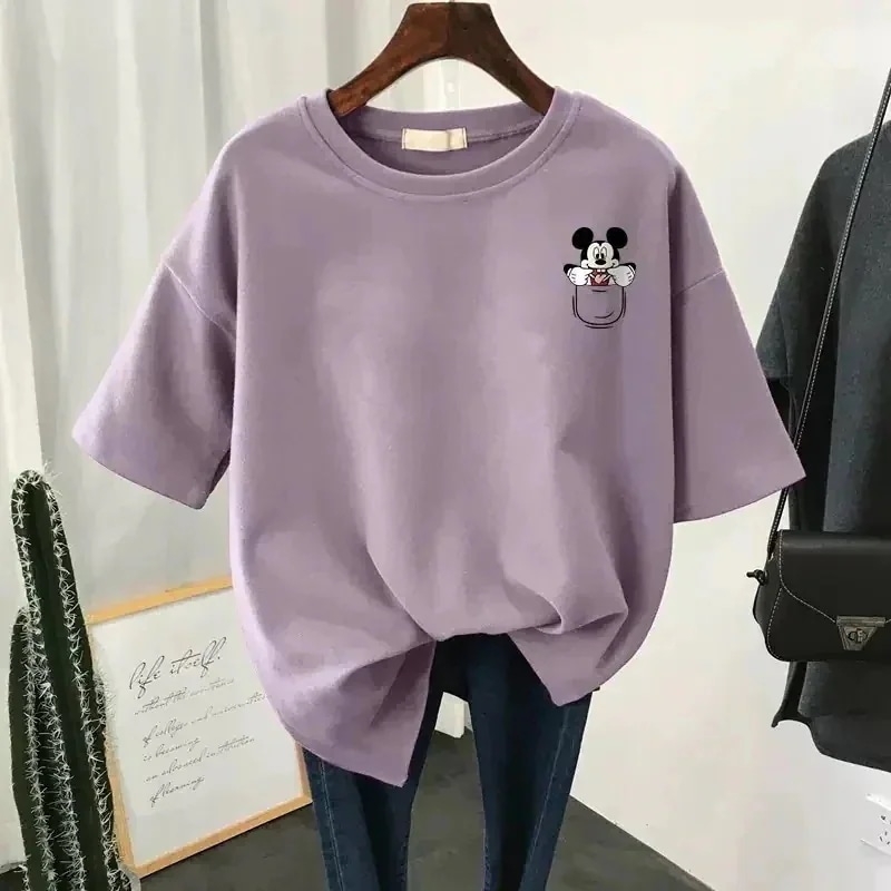 【10点セット】新しい 服 ディズニーッーミキ ペアルック 大きいサイズ Tシャツ /レディース Tシャツ ルームウェア 男女兼用 半袖 多124
