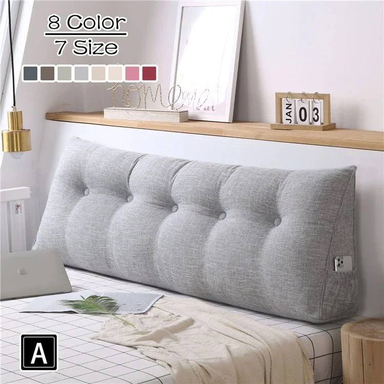 0*50*cm クッション 枕 三角 綿の麻 大きなクッション 快適 高弾性 通気性 頸椎 サポート 腰こり 肩こり 首こり解消 支える 分解洗濯できます 畳 中綿 枕元 枕許 まくら 枕カ