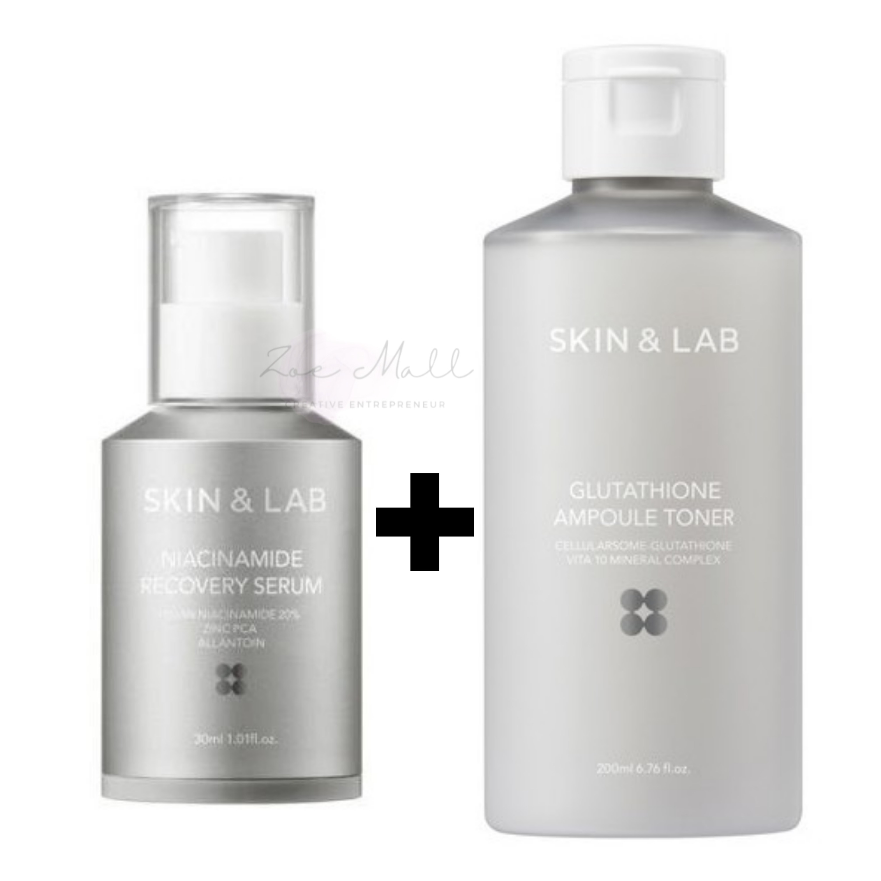 [トーンケアセット]ナイアシンアミド リカバリー セラム+ グルタチオントナー/ナイアシンアミド/セルラーソームグルタチオン3,000ppm 純度99％