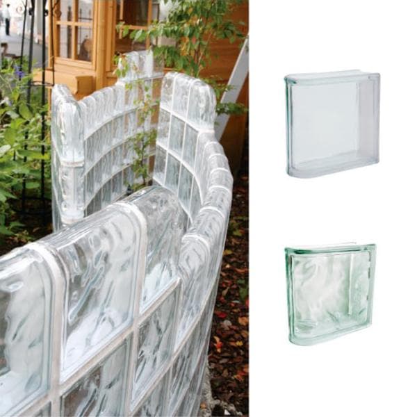 ガラスブロック 6個セット 端っこ 端用 カーブ 丸い 庭 玄関 ガーデニング ガラス ブロック 壁 堀 外壁 外構 仕切り クリア 透明 厚み80mm 12,023円