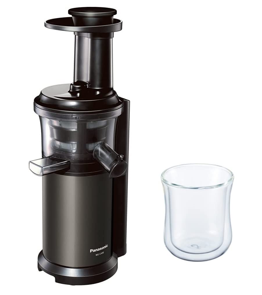 【セット】 ジューサー 低速 ビタミンサーバー コールドプレス フローズン対応 レシピブック付 MJ-L600-H 耐熱ガラス ダブルウォールグラス Airグラス 230ml