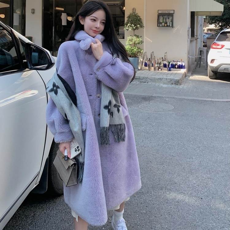 4色 ボアコート もこもこアウター ロングコート ミモレ丈 ムートンコート アウター レディース 春 秋 冬 10代 20代 30代 もこもこ ブラック アプリコット ダブルボタン 無地 オーバーサイ