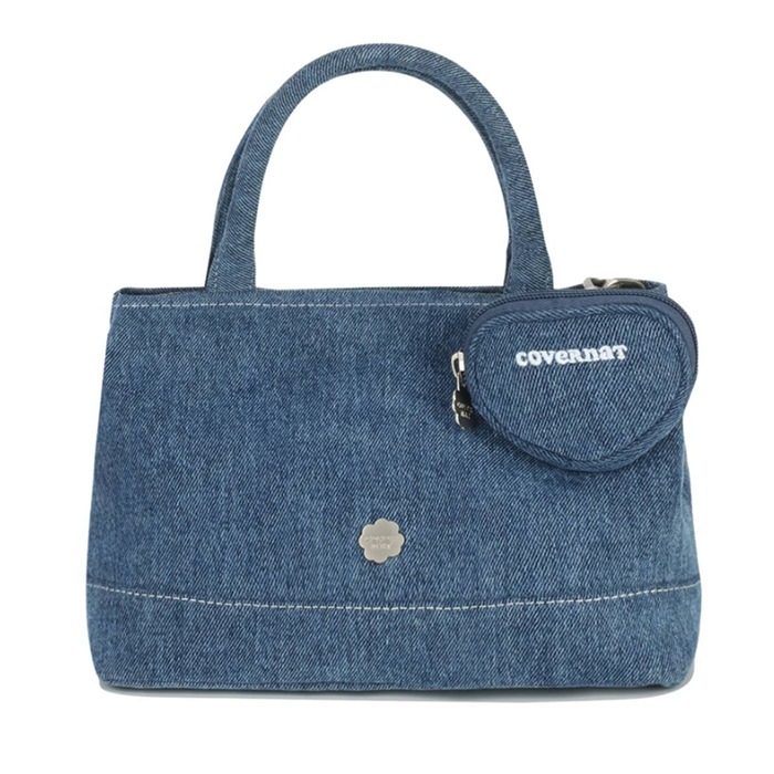 2024ss クローバーハート デニム トートバッグ デニム