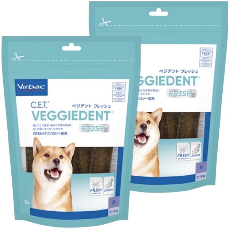 2個セット ビルバック C.E.T. ベジデントフレッシュ M 15本 犬用 デンタルガム