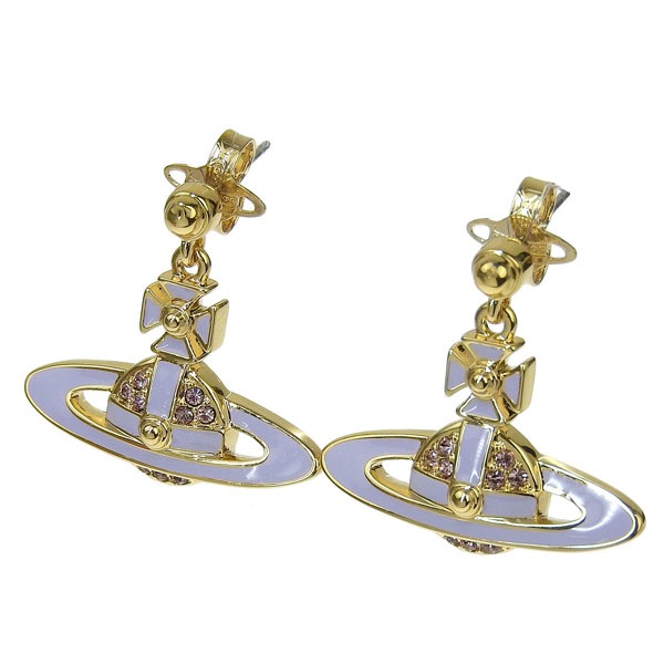 ヴィヴィアンウエストウッド アクセサリー レディース ピアス イヤリング アウトレット ゴールド×パープル NEIL MINI BAS RELIEF EARRINGS 6202014L02R120